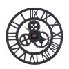 Industrial Large Retro Silent Wall Clock for Home Decor