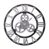 Industrial Large Retro Silent Wall Clock for Home Decor