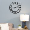 Vintage Wall Clock with Roman Numerals for Home Decor