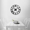 Vintage Wall Clock with Roman Numerals for Home Decor