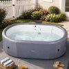 Living and Home Portable Inflatable Hot Tub with 180 Soothing Air Jets