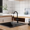 Pull-out Sprayer Retractable Kitchen Faucet with 3 Modes