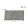 Living and Home 36Pcs Self-Adhesive Flooring Tile Set, 15x30cm, Grey Marble Effect