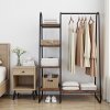 Living and Home Freestanding Clothes Rack with Shelves