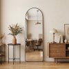 Modern Arched Metal Floor Mirror, 50cm W x 160cm H