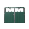 Metal Outdoor Bin Shed for 2 Trash Bins