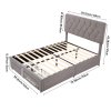 Living and Home Double Upholstered Bed Frame with 2 Drawers