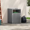 Metal Outdoor Garbage Bin Shed For 1 Trash Bin, Grey