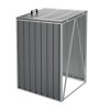 Metal Outdoor Garbage Bin Shed For 1 Trash Bin, Grey