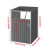 Metal Outdoor Garbage Bin Shed For 1 Trash Bin, Grey