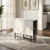 Living and Home 120x80cm Folding Dining Table with Wheels and Storage Shelves