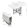 Living and Home 120x80cm Folding Dining Table with Wheels and Storage Shelves