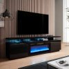 Recessed Electric Fireplace TV Stand with Remote Control