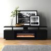 Recessed Electric Fireplace TV Stand with Remote Control