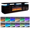 Recessed Electric Fireplace TV Stand with Remote Control