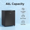 46L Freestanding Freezer, Single Door with Drawer, Black