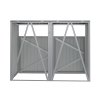 5x4 FT Metal Double Bin Storage Shed, Grey