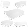 28-Piece Transparent Desktop Organisers