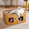 Cat Scratcher House with Hanging Plush Balls for Indoor