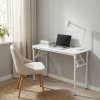 Living and Home Folding Office Desk Foldable Writing Table-White, 80x40cm