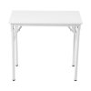 Living and Home Folding Office Desk Foldable Writing Table-White, 80x40cm