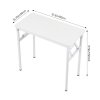 Living and Home Folding Office Desk Foldable Writing Table-White, 80x40cm