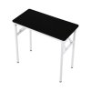 Living and Home Folding Office Desk Foldable Writing Table-Black, 80x40cm