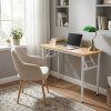 Living and Home Folding Office Desk Foldable Writing Table-Wood Color, 80x40cm