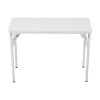 Living and Home Folding Office Desk Foldable Writing Table-White, 100x40cm