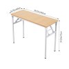 Living and Home Folding Office Desk Foldable Writing Table-Wood Color, 100x40cm