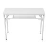 Living and Home 2-Tier Folding Office Desk Foldable Writing Table-White, 100x40cm