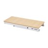 Living and Home 2-Tier Folding Office Desk Foldable Writing Table-Wood Color, 100x40cm