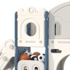 Kids Playset with Slide Basket Hoop Indoor Toddler Playground