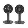 2-Pack Industrial Style Iron Pipe Shelf Brackets