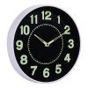 Living and Home 12-inch Battery-Powered Luminous Non-Ticking Wall Clock