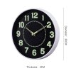 Living and Home 12-inch Battery-Powered Luminous Non-Ticking Wall Clock
