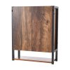 48x17x60cm Wall-Mounted 3-Layer Mirror Cabinet with Metal Frame