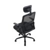 Living and Home Black Mesh Office Chair, Ergonomic Swivel Desk Chair with Flip‑Up Armrests, Adjustable Headrest and 15° Tilt Recline