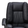 Living and Home Black PVC Leather Reclining Office Chair, Height Adjustable Swivel Desk Chair with 105° Rocking Function