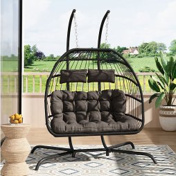 Living and Home Outdoor Hanging 2-Seater Egg Chair