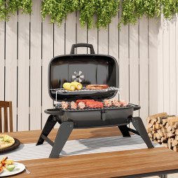 Living and Home Portable Charcoal Grill BBQ for Outdoor Patio