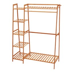 Living and Home Bamboo Bedroom Garment Clothes Rack Brown 110cm
