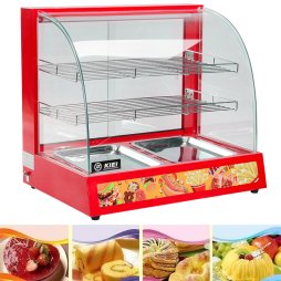 Commercial Food Warmer Display Cabinet Counter Catering Hot Foods Pizza Pie Heated Showcase