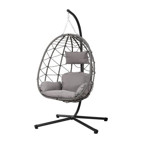 Swing Egg Chair with Stand and Cushion