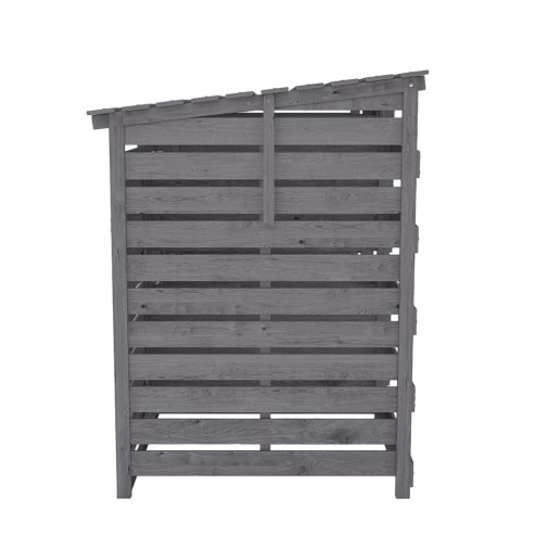 Living and Home Outdoor Spruce Wood Garbage Can Garden Storage Shed