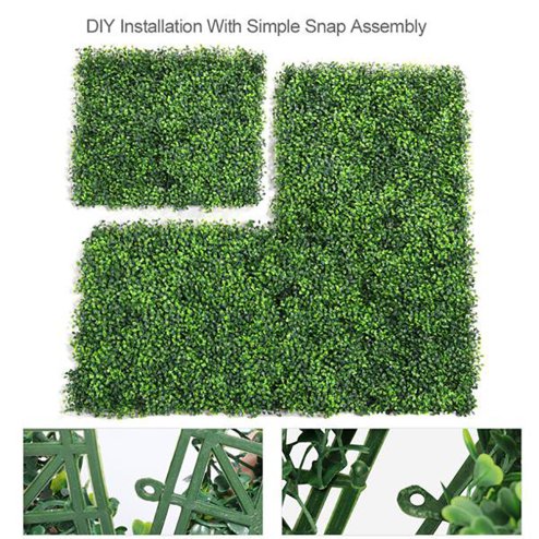 Living and Home 6Pcs Decorative Artificial Boxwood Panels for Indoor Outdoor 40x60cm
