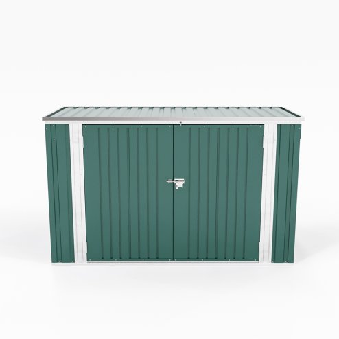 Living and Home 7 x 3 ft Garden Heavy Duty Steel Bicycle Storage Shed Outdoor Bike Store, Dark Green