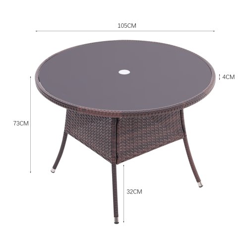 Rattan Outdoor Garden Table Patio Dining Tables Multi Size