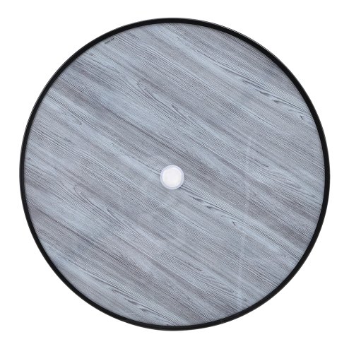 80cm Dia Garden Tempered Glass Wood Grain Coffee Table