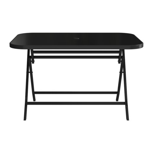 120x80cm Outdoor Folding Table with Umbrella Hole